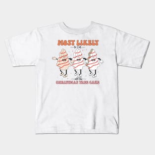 Most likely to eat all the Christmas tree cake Kids T-Shirt